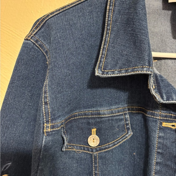 Alfred Dunner Embroidered Denim Jacket Women’s Large Floral Jean Jacket - Picture 5 of 7